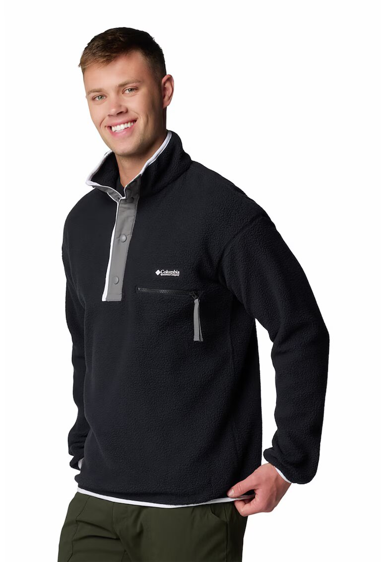 Columbia Bluza de trening cu fenta cu capse pentru trekking Helvetia II - Negru/Gri