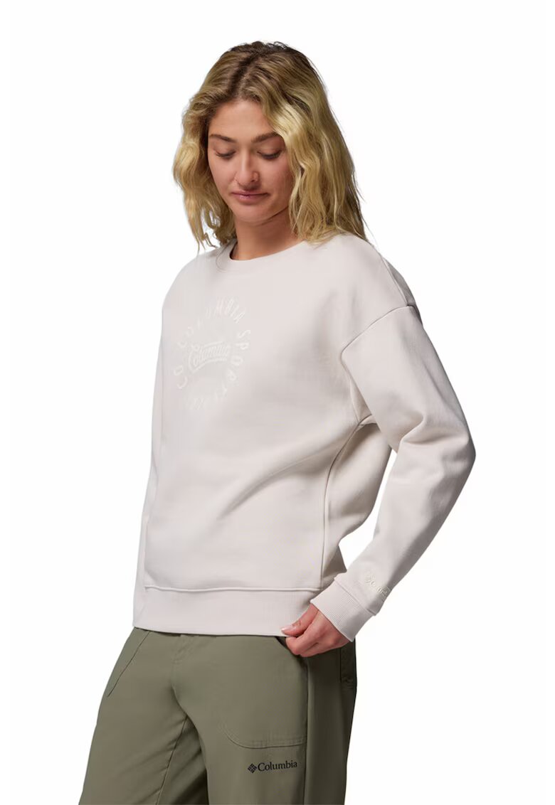 Columbia Bluza de trening cu logo si maneci cazute - Bej deschis