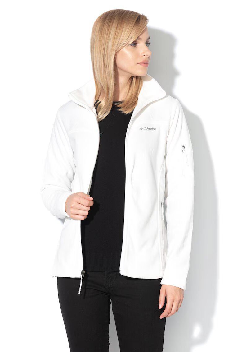 Columbia Bluza din fleece cu fermoar pentru trekking Fast Trek II - Alb