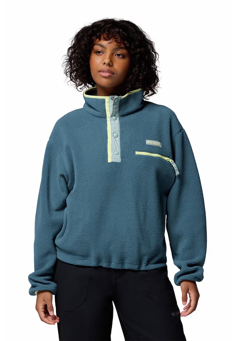 Columbia Bluza din material fleece pentru trekking Helvetia II - Galben pal/Albastru petrol