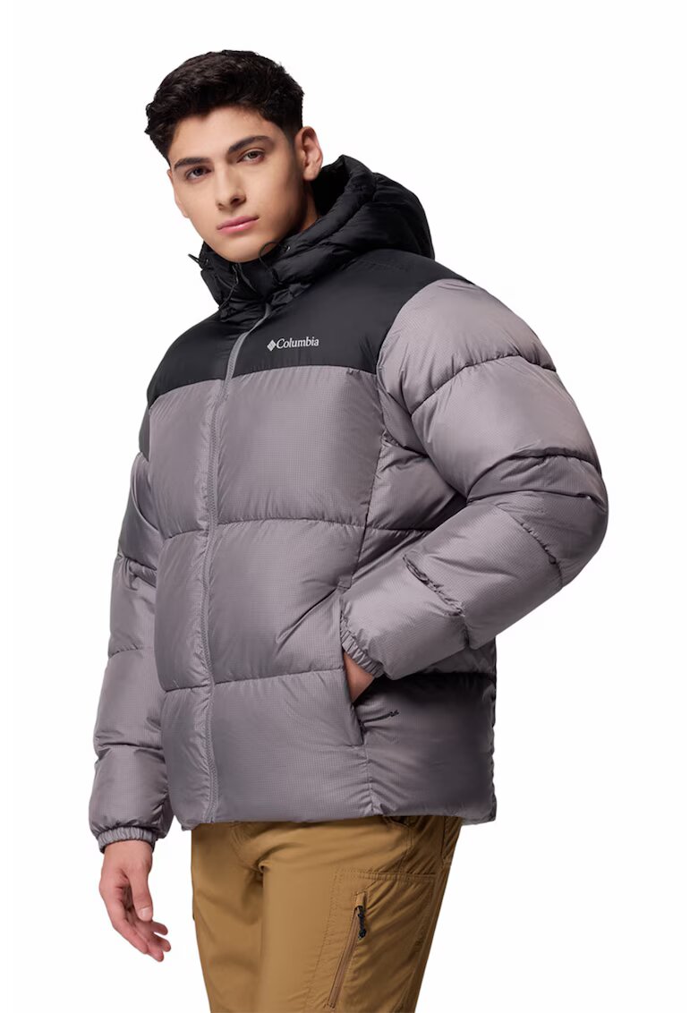 Columbia Geaca bufanta cu aspect matlasat Puffect II - Gri deschis/Negru stins