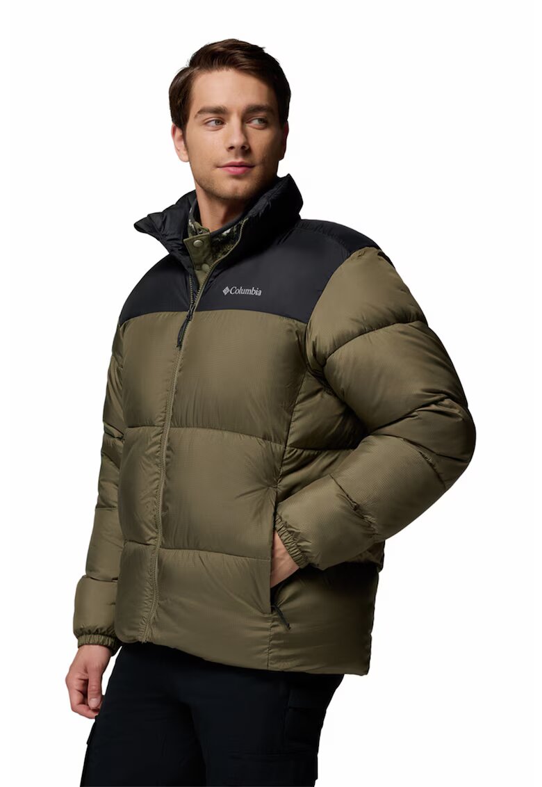 Columbia Geaca bufanta cu aspect matlasat Puffect III - Negru/Verde masliniu