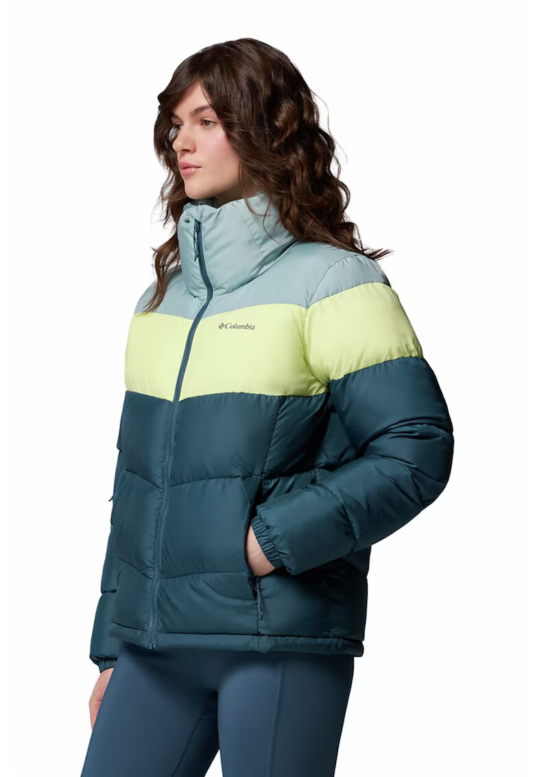 Columbia Geaca cu model colorblock Puffect™ II - Albastru pastel/Albastru inchis/Galben pal