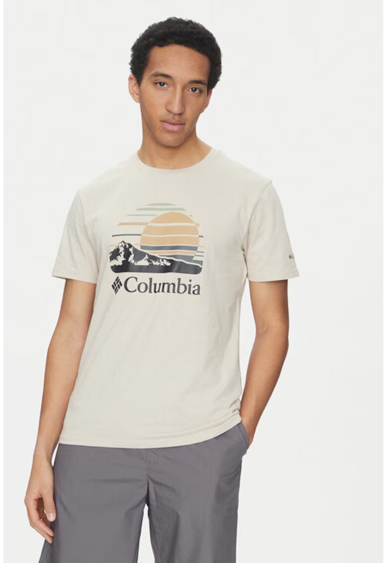 Columbia Tricou barbati - 304693434 - Bumbac organic - Bej - Bej