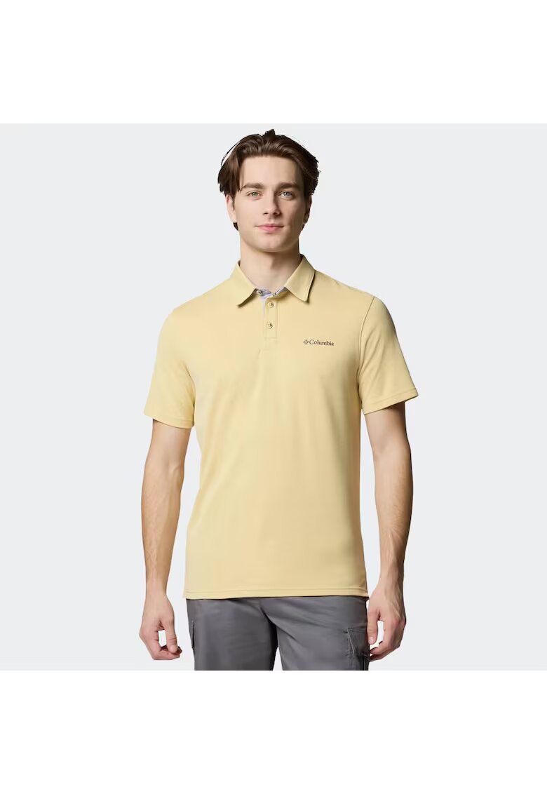 Columbia Tricou polo barbati - confortabil - moale - galben - 70% modal - 30% poliester