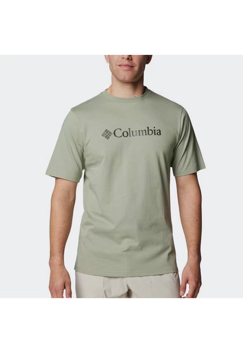 Columbia Tricou sport barbati - CSC Basic Logo - croiala confortabila - culoare Safari - 100% bumbac
