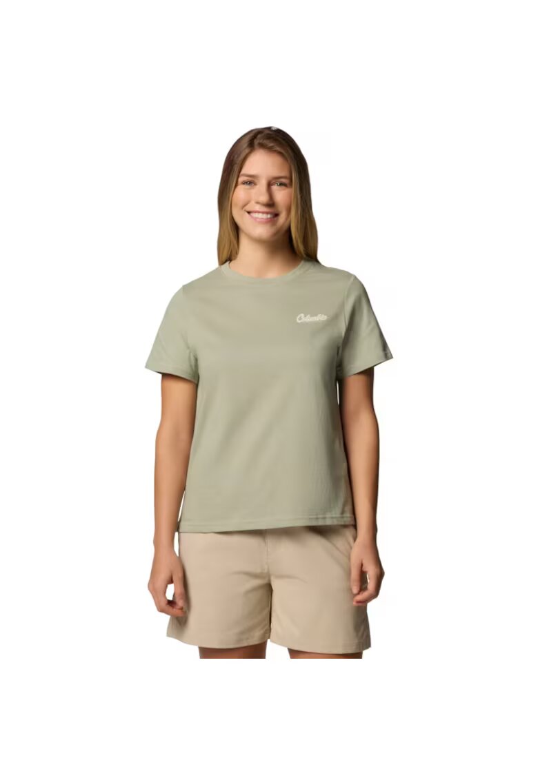Columbia Tricou sport bumbac - verde - pentru femei