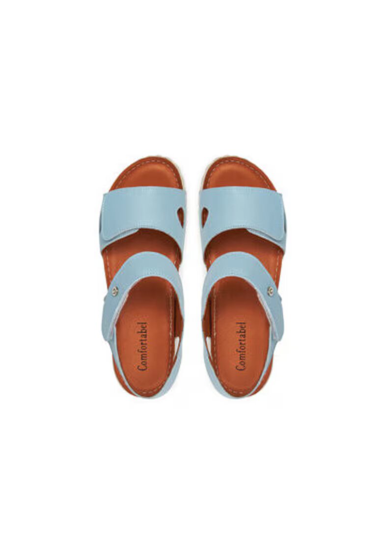 Comfortabel Sandale dama - 710206-55 - Piele naturala - Albastru deschis