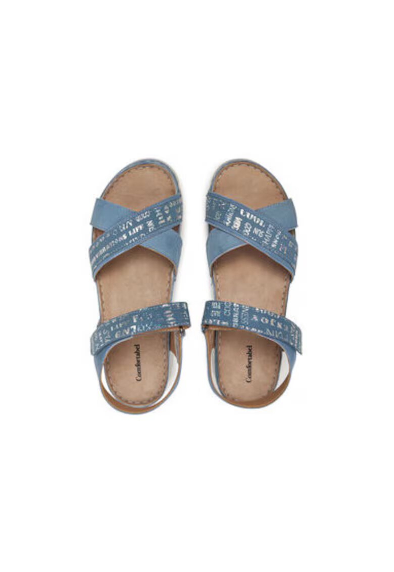 Comfortabel Sandale dama - 710223-55 - Piele naturala - Albastru deschis