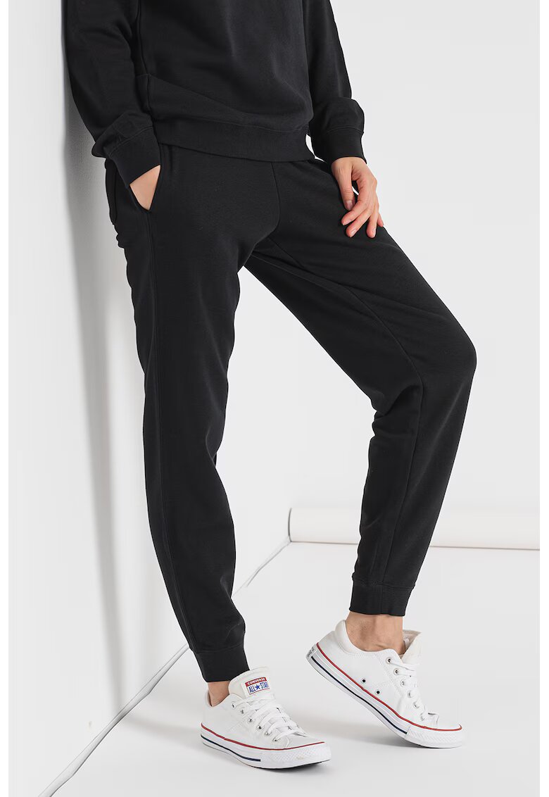 Converse Pantaloni sport regular fit unisex cu logo - Negru