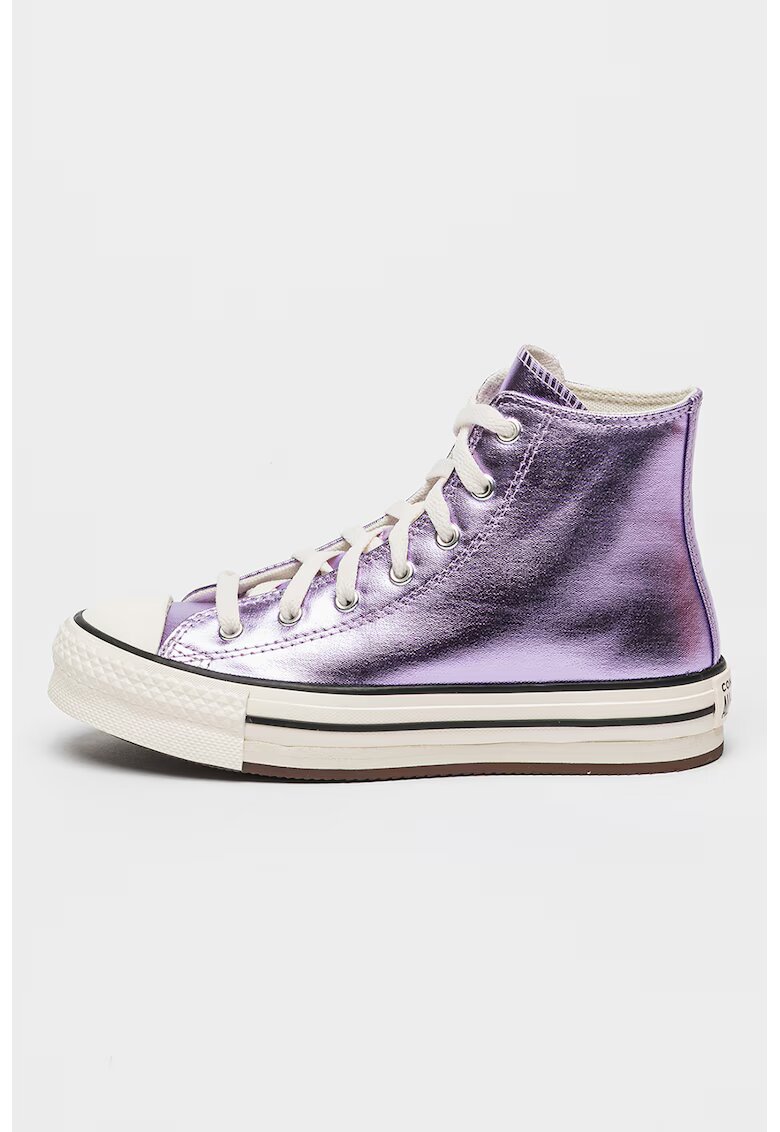 Converse Pantofi sport cu platforma si aspect metalizat All Star Lift - Violet/Argintiu