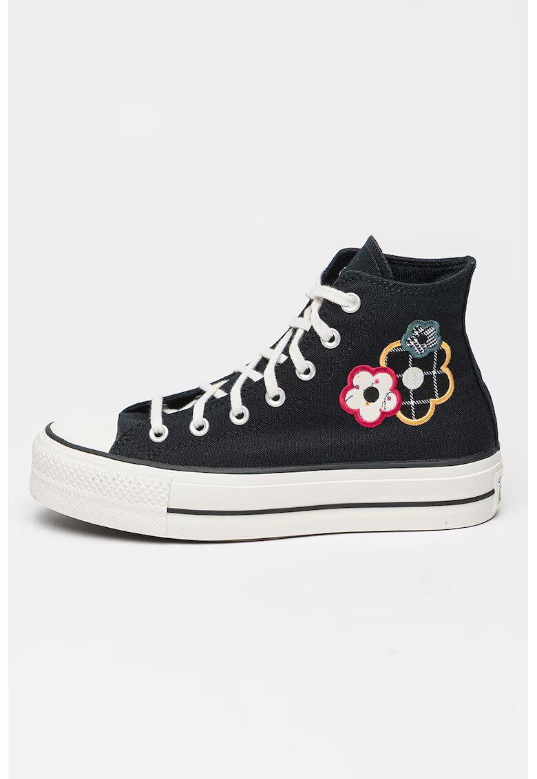 Converse Pantofi sport cu platforma si elemente brodate All Star Lift - Negru