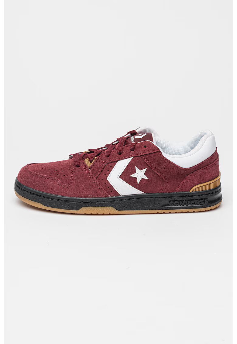 Converse Pantofi sport de piele intoarsa cu logo 1998 - Alb/Visiniu