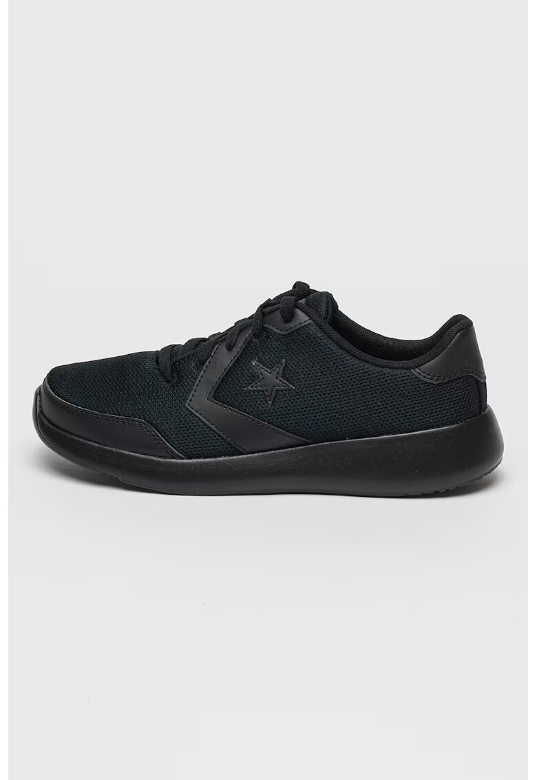 Converse Pantofi sport din plasa cu insertii din piele ecologica Unisex Day One - Negru