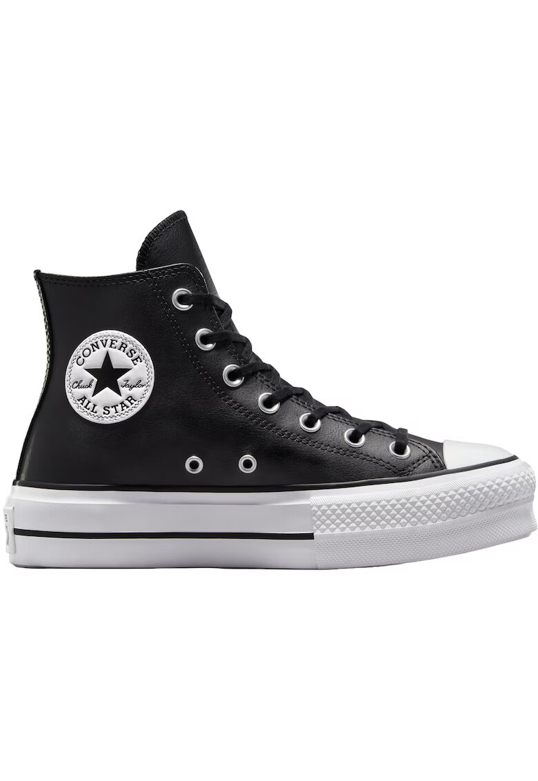 Converse Pantofi sport femei cu platforma Chuck Taylor All Star Lift Leather High Top 561675C19286 - Negru