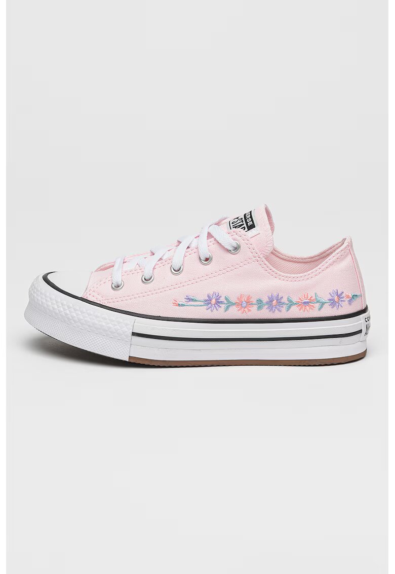 Converse Pantofi sport low-cut cu flori brodate Lift - Violet/Roz
