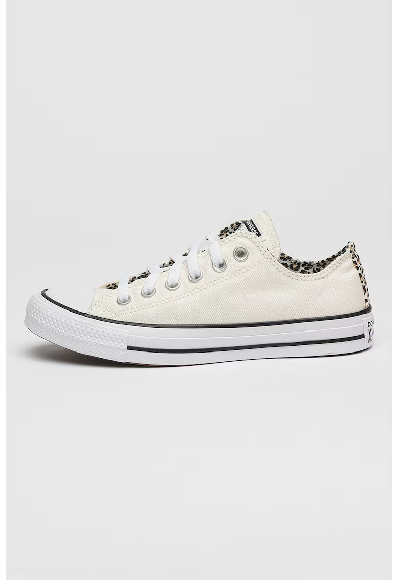 Converse Pantofi sport low-cut din panza cu detalii animal print - Crem