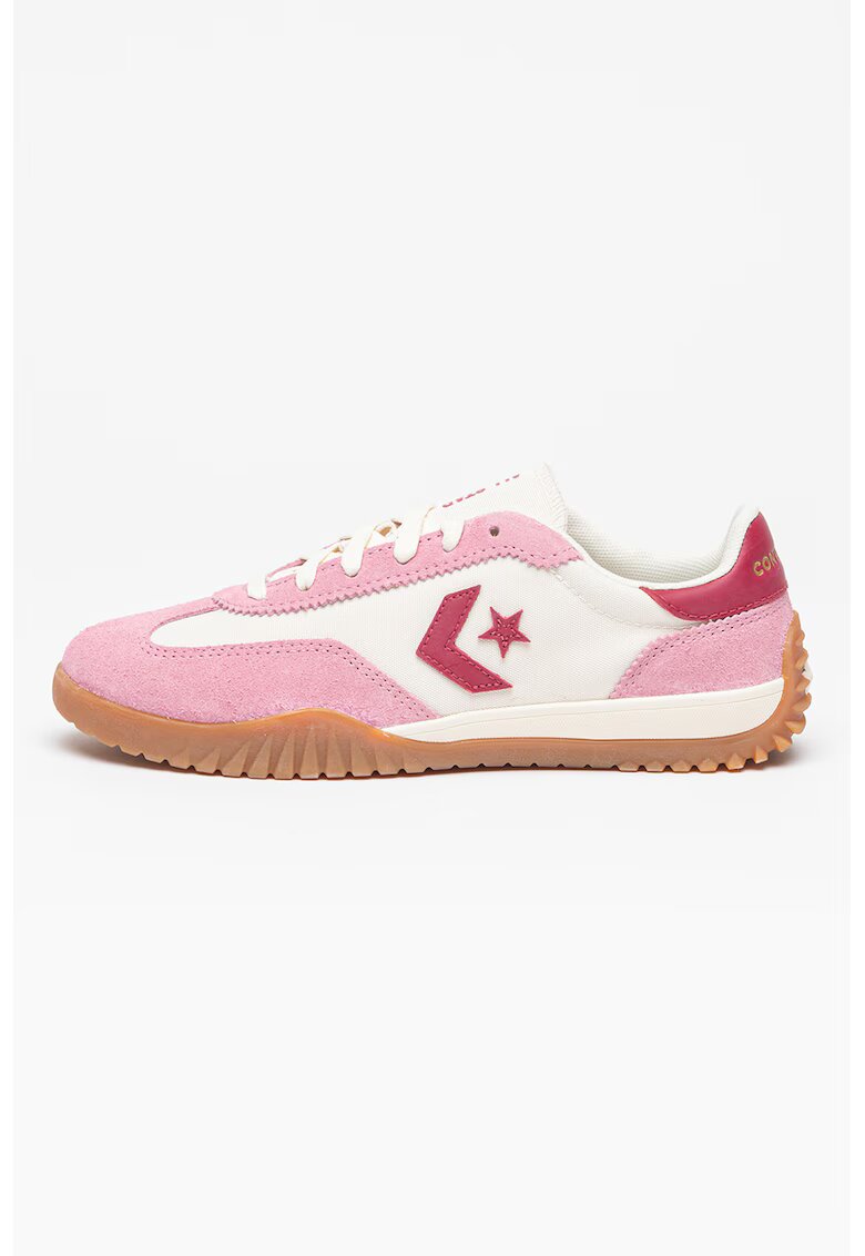Converse Pantofi sport Run Star cu garnituri din piele intoarsa - Alb/Roz
