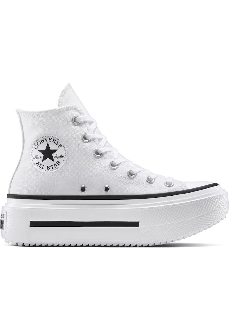 Converse Tenisi All Star Lift Double Stack flatform - Alb