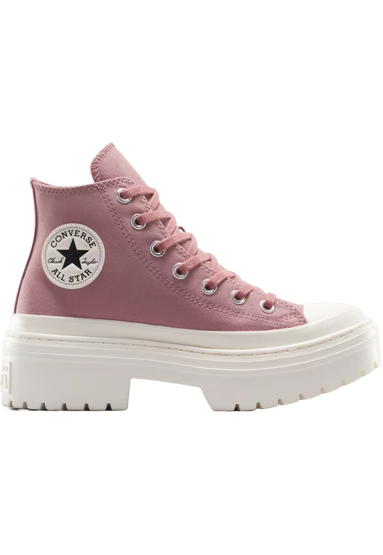 Converse Tenisi Chuck Taylor All Star cu platforma si toc inalt - Mov