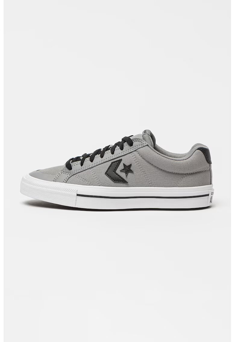 Converse Tenisi cu insertii de piele ecologica - Negru/Gri