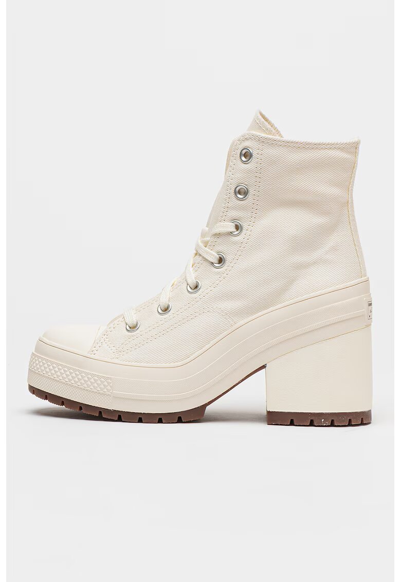 Converse Tenisi cu toc masiv Chuck 70 De Luxe - Alb fildes
