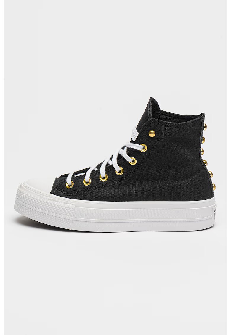Converse Tenisi din panza cu garnituri cu tinte Chuck Taylor All Star Lift - Negru
