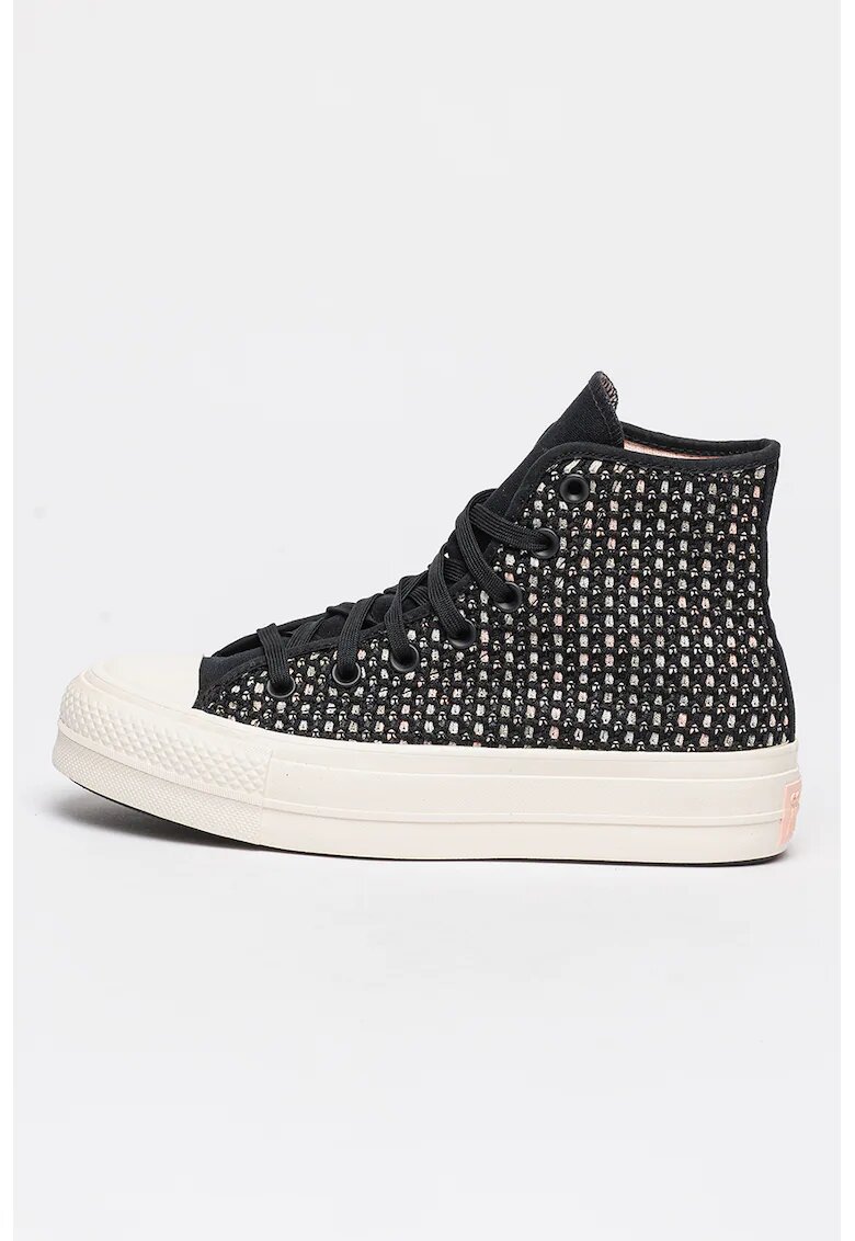 Converse Tenisi high-cut Chuck Taylor All Star Lift - Alb/Negru/Roz pal