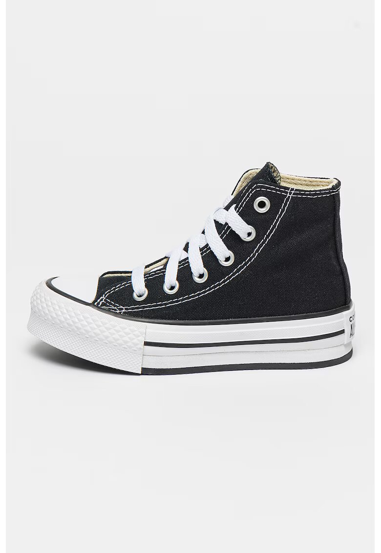 Converse Tenisi high-top flatform Chuck Taylor All Star - Alb/Negru