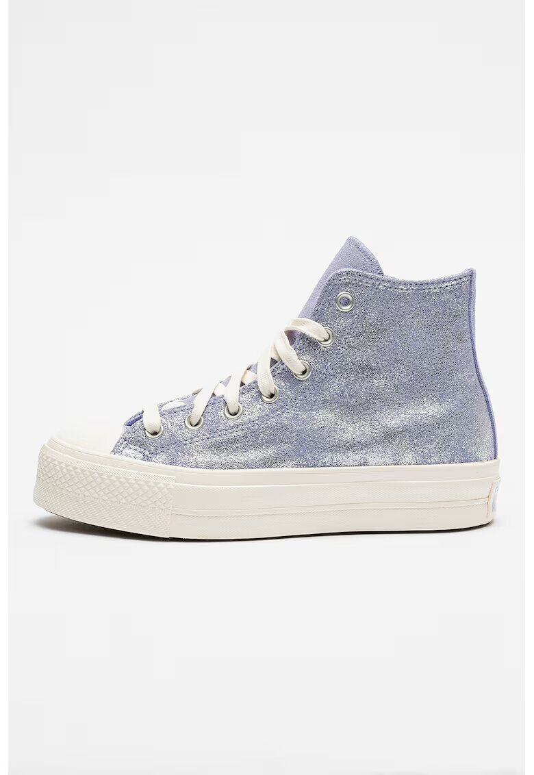 Converse Tenisi inalti stralucitori Chuck Taylor All Star - Albastru lavanda