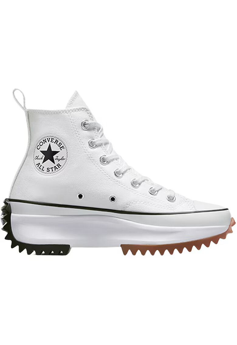 Converse Tenisi inalti unisex cu talpa flatform Run Star Hike - Alb