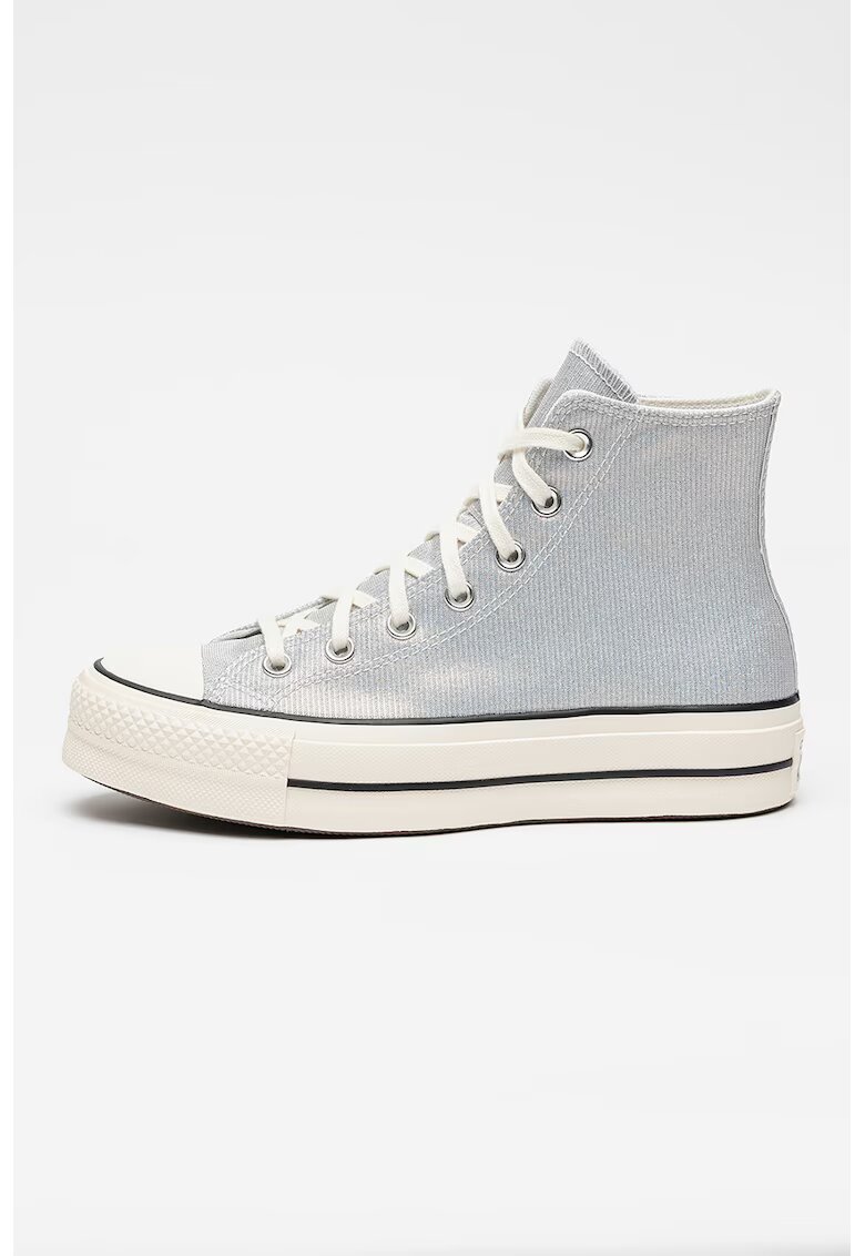 Converse Tenisi mid-high Chuck Taylor Star Lift - Argintiu