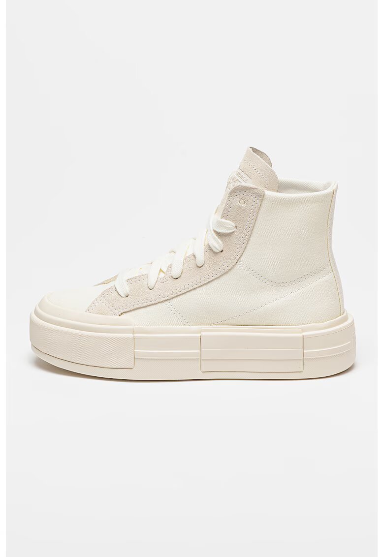 Converse Tenisi mid-high cu garnituri de piele intoarsa Chuck Taylor All Star Cruise - Crem