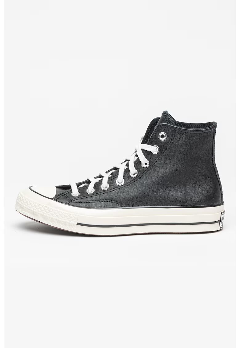 Converse Tenisi unisex high-top din piele - Negru/Alb murdar