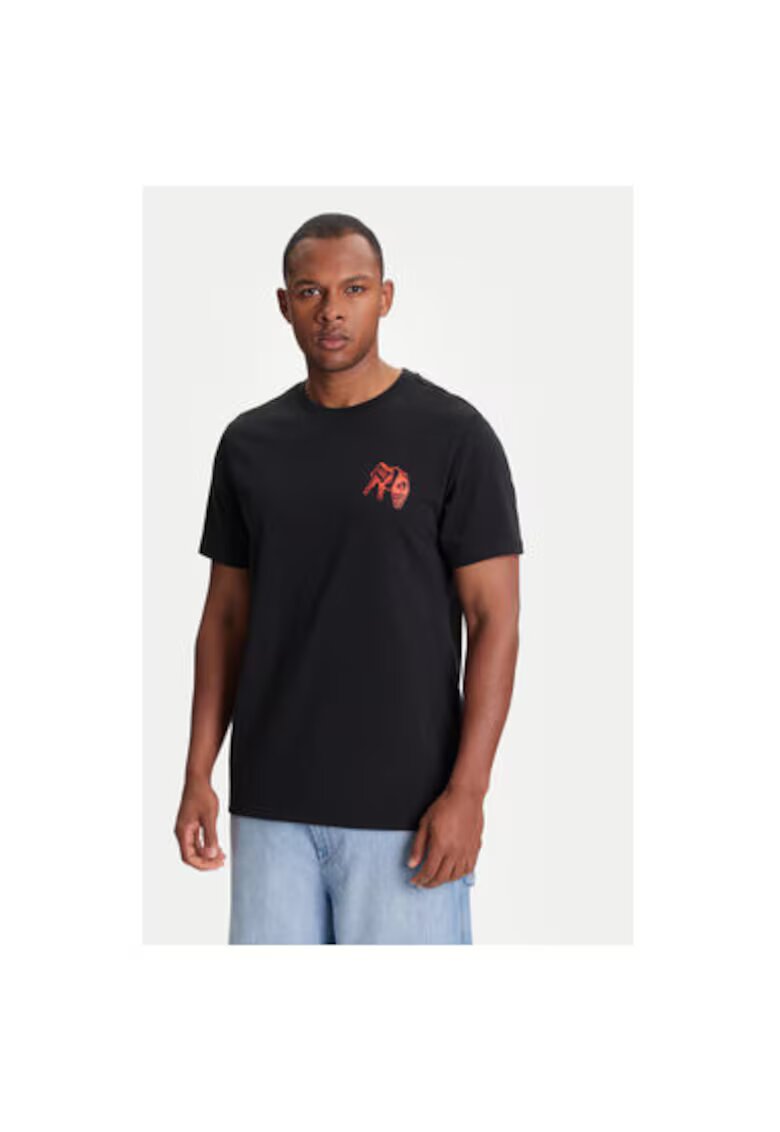 Converse Tricou barbati 10027726-A01 - Bumbac - Negru - Negru