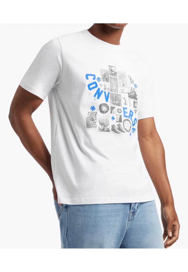 Converse Tricou barbati Bumbac - Alb - Alb