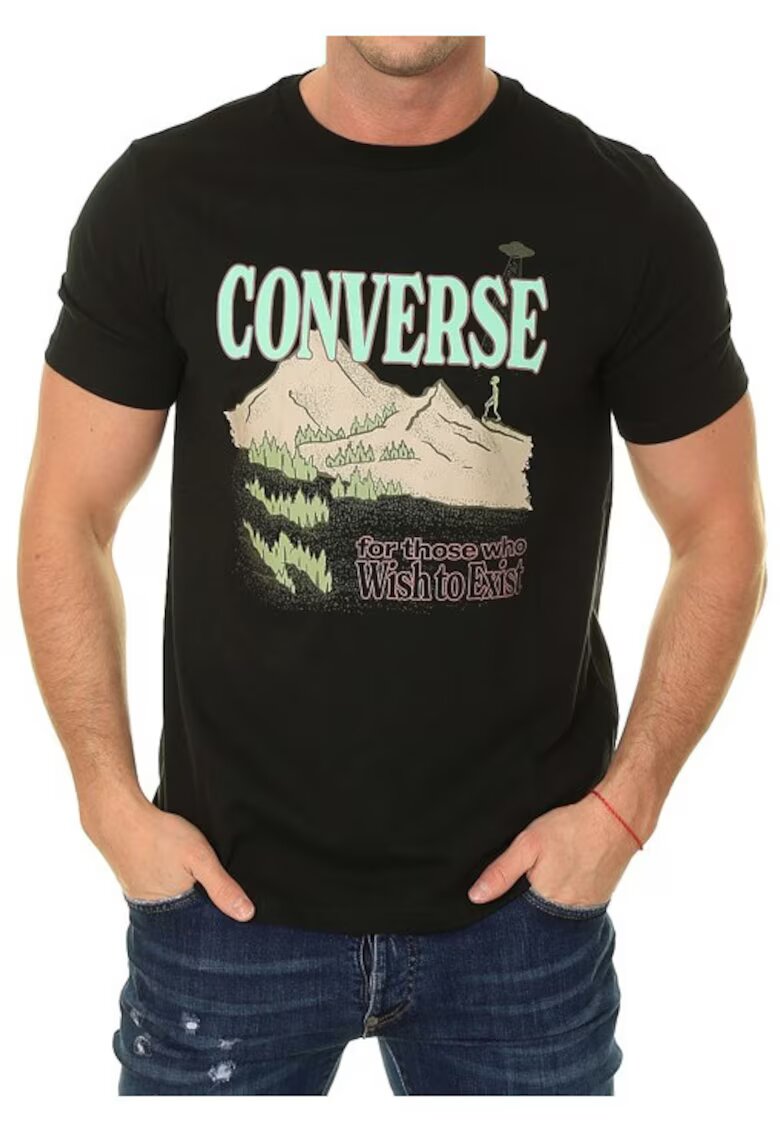 Converse Tricou barbati Bumbac - Negru