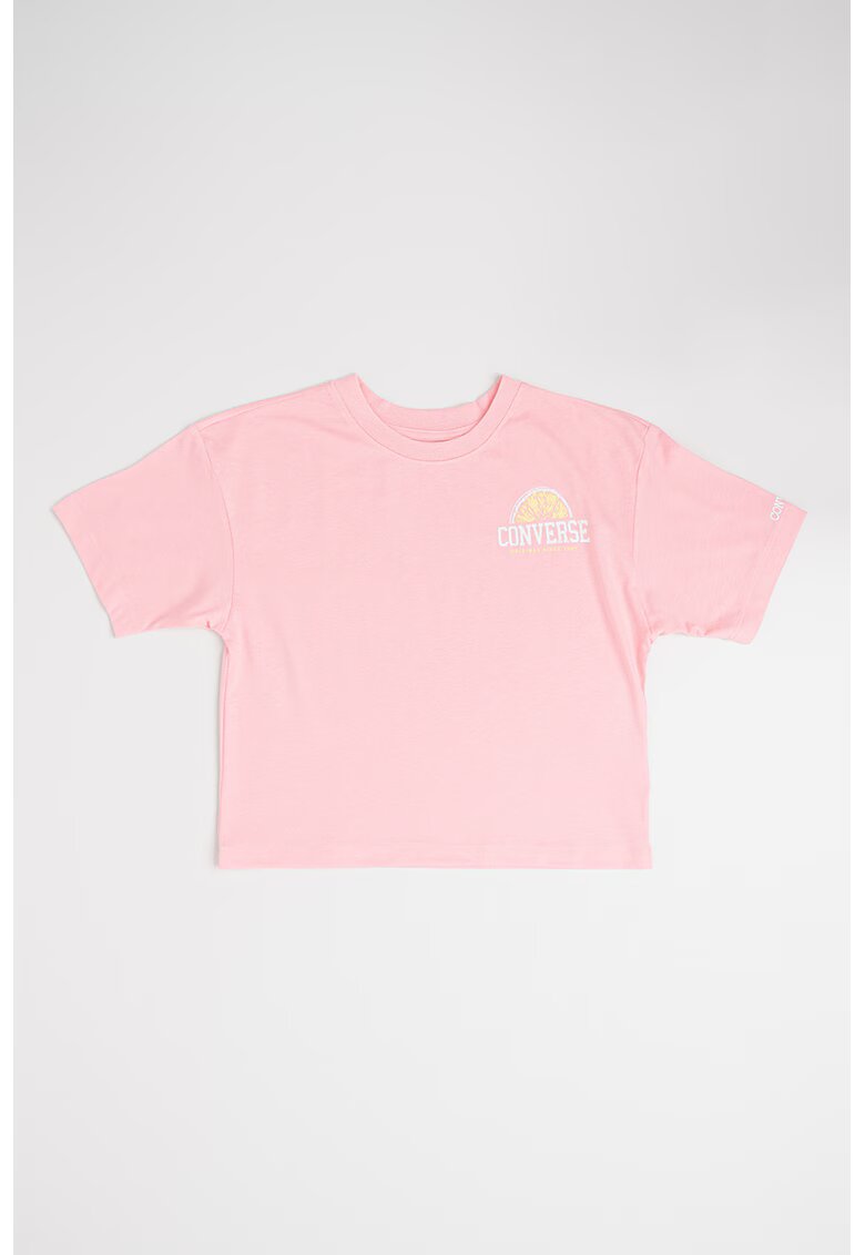 Converse Tricou din amestec de bumbac cu logo - Alb/Roz