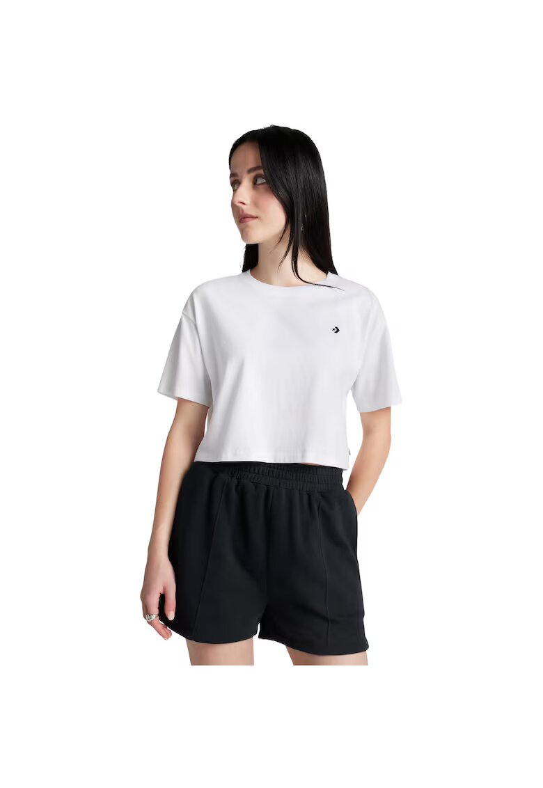 Converse Tricou Sporty Boxy - Alb