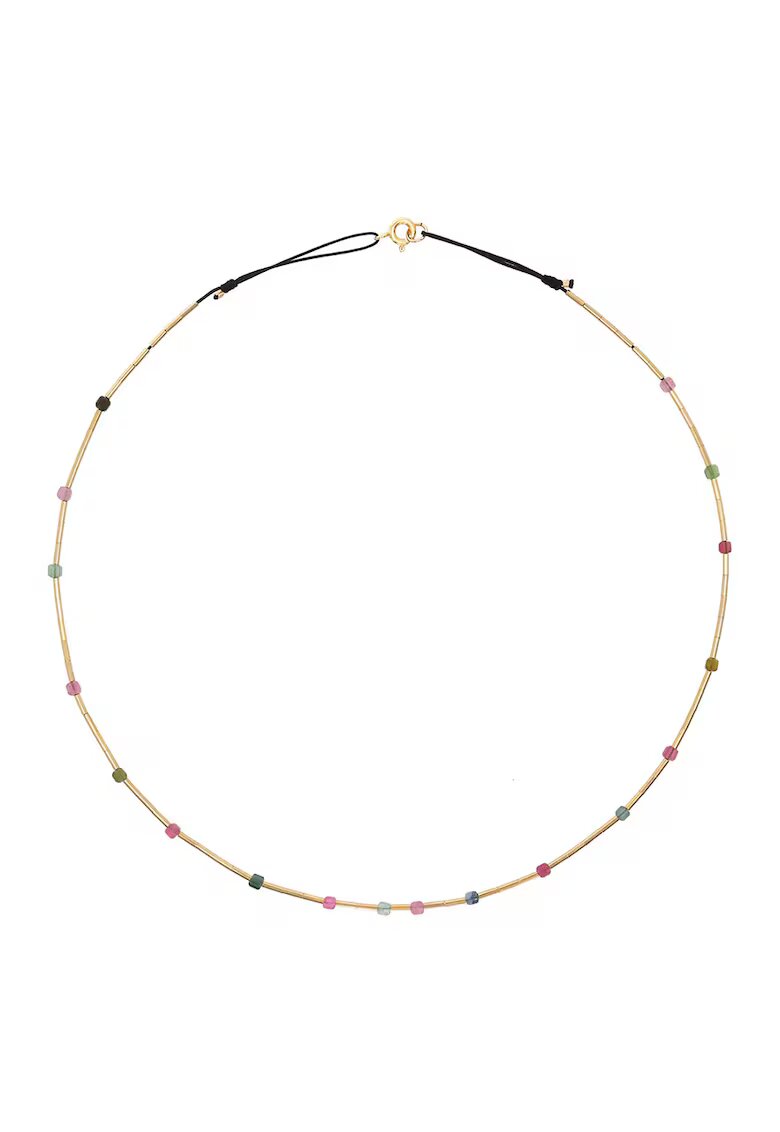 CORINA MARDARI Colier filat cu aur de 14K/20 si turmalin - Auriu/Multicolor