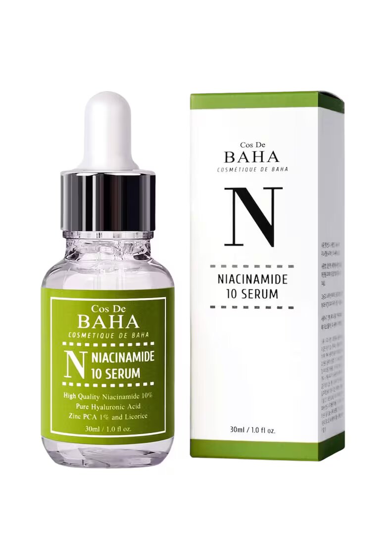 Cos de Baha Ser facial Niacinamide 10 - 30 ml - regleaza sebumul - fara parfum - pentru ten gras si mixt