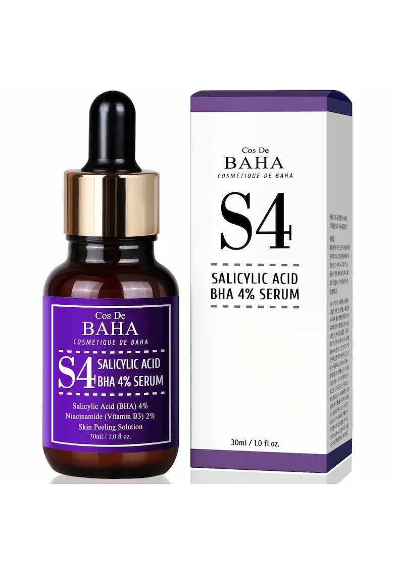 Cos de Baha Serum facial S4 acid salicilic BHA 4% - 30ml