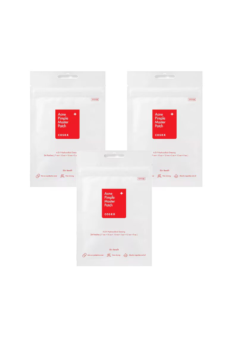 COSRX Set 3 pachete plasturi pentru acnee - Acne Pimple Master - 72 buc