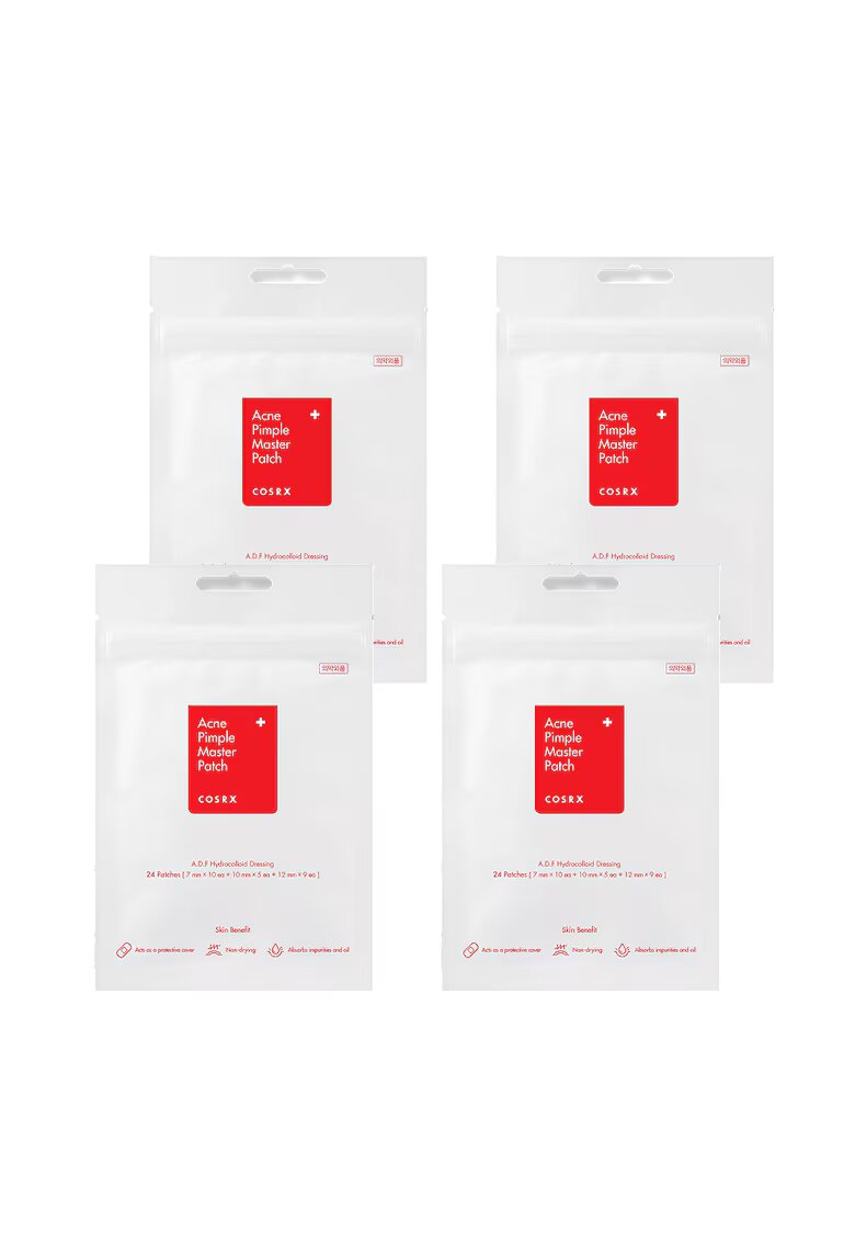 COSRX Set 4 pachete plasturi pentru acnee - Acne Pimple Master - 96 buc