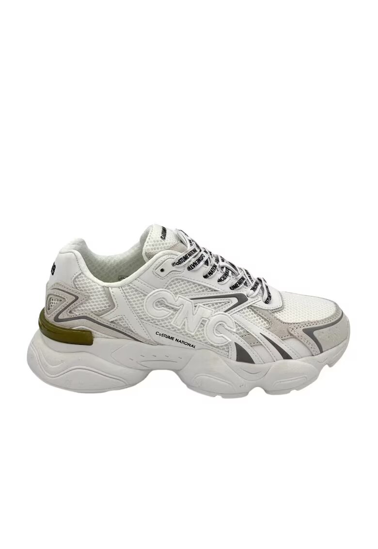 Costume National Pantofi sport sport cu logo cusut - Alb