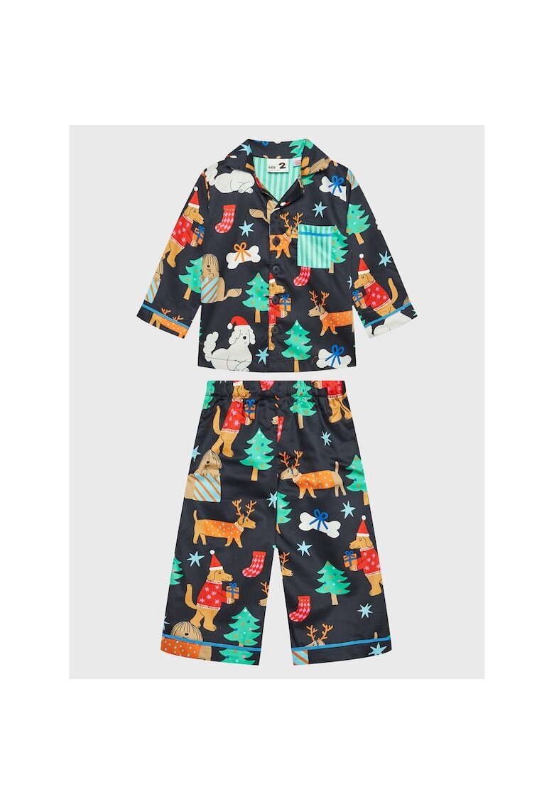 Cotton On Kids Pijama baieti - 301931744 - Bumbac - Bleumarin