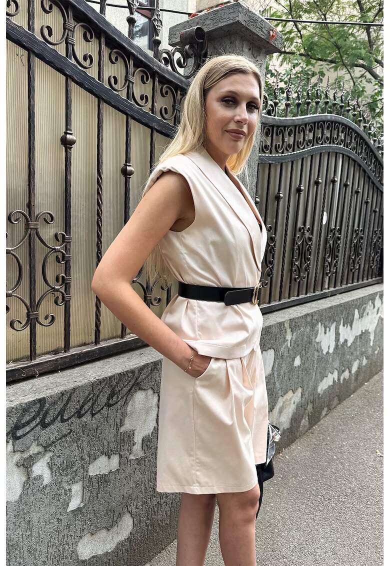 Couture de Marie Pantaloni scurti cu detalii plisate - Bej deschis