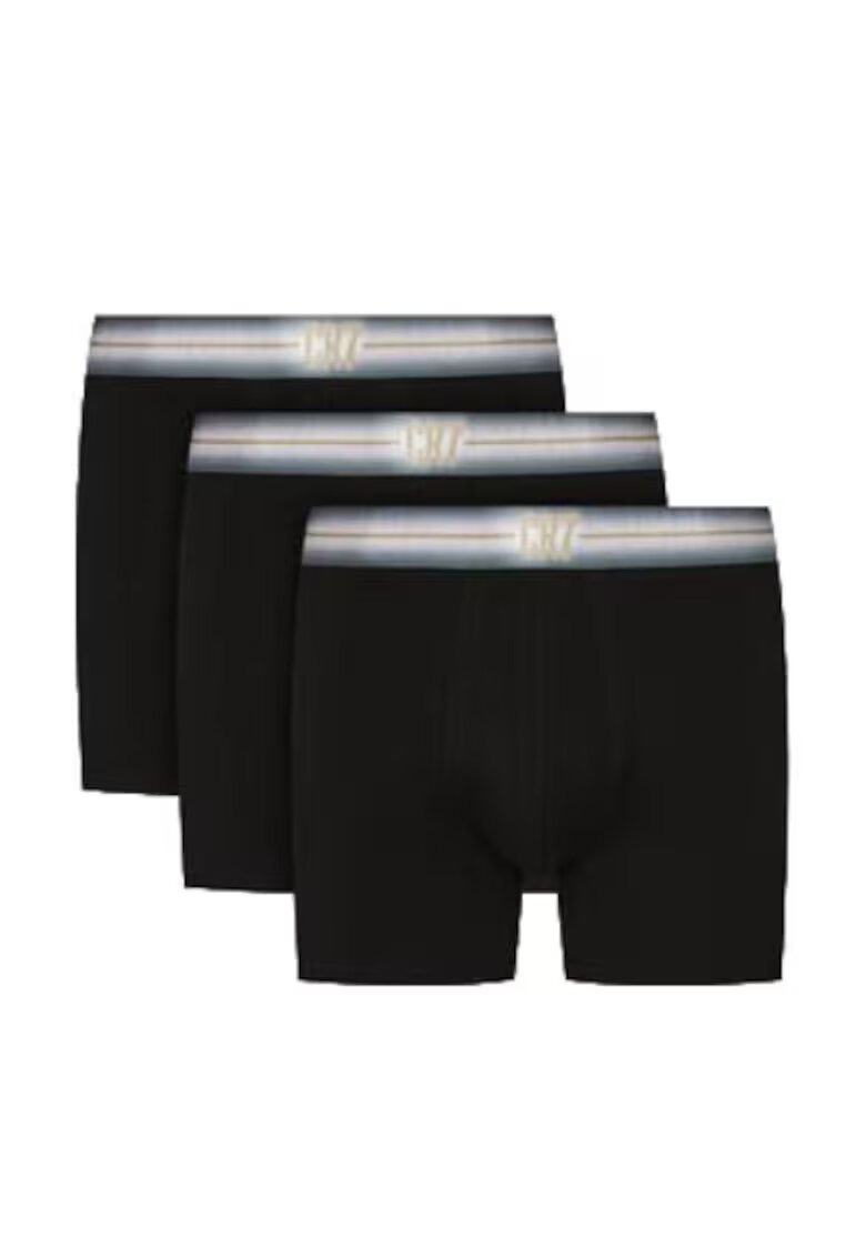 CR7 Cristiano Ronaldo Set 3 perechi boxeri barbati 300 8100 49 - Bumbac/Elastan - Negru -