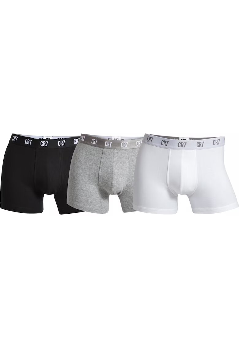 CR7 Set de boxeri din amestec de bumbac organic 3085 - 3 perechi - Multicolor