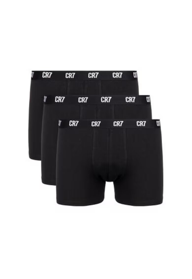 CR7 Underwear Set 3 boxeri barbati Cristiano Ronaldo Cr7 - 300 8100 49 - Bumbac/Elastan - M INTL - Negru